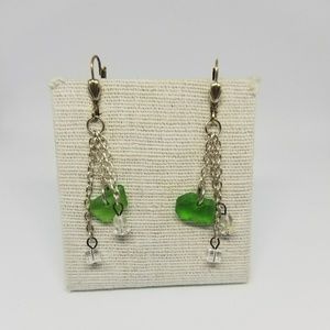 Handmade beach glass earrings